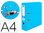 CLASSEUR LEVIER LIDERPAPEL A4 DOCUMENTA CARTON REMBORD 1,9MM DOS 75MM RADO MTALLIQUE COLORIS BLEU CIEL