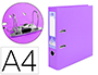 CLASSEUR LEVIER LIDERPAPEL A4 DOCUMENTA CARTON REMBORD 1,9MM DOS 75MM RADO MTALLIQUE COLORIS LILAS