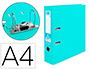 CLASSEUR LEVIER LIDERPAPEL A4 DOCUMENTA CARTON REMBORD 1,9MM DOS 75MM RADO MTALLIQUE COLORIS VERT CLAIR