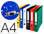 CLASSEUR LEVIER LIDERPAPEL A4 DOCUMENTA CARTON REMBORD 1,9MM DOS 75MM RADO MTALLIQUE COLORIS ASSORTIS CLASSIQUES