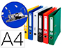CLASSEUR LEVIER LIDERPAPEL A4 DOCUMENTA CARTON REMBORD 1,9MM DOS 52MM RADO MTALLIQUE COLORIS ASSORTIS CLASSIQUES