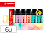 SURLIGNEUR STABILO BOSS PASTEL TRAC 2/5MM POINTE BISEAUTE ENCRE UNIVERSELLE BASE EAU RSISTANTE LUMIRE POCHETTE 6U