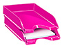 CORBEILLE  COURRIER CEP GLOSS POLYSTYRNE 2 RENFORTS LATRAUX 348x257x66MM COLORIS ROSE PEPSY
