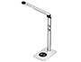 LAMPE CEP CLED 800 BASE QI INTGRE PORT USB RECHARGE PAR INDUCTION TLPHONE TABLETTE COLORIS GRIS MTALLIS