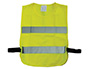TABLIER CHASUBLE POLYESTER 120G/M2 SCURIT BANDE RFLCHISSANTE 5CM FERMETURE VELCRO 3/5 ANS CONFORME NORME EN471