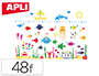 KIT APLI DE 4 AFFICHES MER DIM. 700X1000MM + 48 FEUILLES DE GOMMETTES + 4 MODELES      COULEUR A5