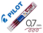 RECHARGE ROLLER PILOT FRIXION BALL 07 POINTE MOYENNE        COLORIS ROUGE BORDEAUX - SET  DE 3 UN