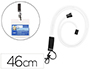 CORDON RD PORTE-BADGE 46CM P10 COLORIS BLANC