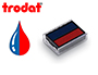 CASSETTE ENCRAGE BICOLORE TRODAT 6/4850/2 POUR TAMPON ENCREUR 4850 L1 COLORIS BLEU/ROUGE