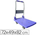 CHARIOT PLIANT VISO METAL POLYPROPYLENE 2 ROUES FIXES 2 PIVOTANTES PATINS ANTIDERAPANTS PLATEFORME 72X49CM CHARGE 150KG