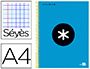 CAHIER SPIRALE LIDERPAPEL ANTARTIK A4 240P 100G COUVERTURE  CARTON CONTRECOLLE SEYES MICROPERFORE 4 TROUS BLEU