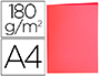 SOUS-CHEMISE LIDERPAPEL PAPIER CARTONNE 180G/M2       310X230MM DOCUMENT A4 COLORIS ROUGE PASTEL