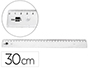REGLE LIDERPAPEL PLASTIQUE INCASSABLE TRANSPARENT 30 CM
