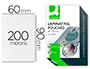 POCHETTE PLASTIFICATION Q-CONNECT  CHAUD CONOMIQUE FORMAT 90X60MM 200 MICRONS BOTE 100 UNITS