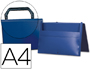 POCHETTE LIDERPAPEL POLYPROPYLNE PORTE-DOCUMENTS A4 297X210MM 1000 MICRONS POIGNE PLASTIQUE FERMOIR OPAQUE BLEU