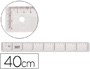 RGLE LIDERPAPEL GRADUATION VERTICALE HORIZONTALE 40CM BORD BISEAUT GAMME CRISTAL TRANSPARENTE CONOMIQUE