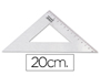 QUERRE LIDERPAPEL 45 DEGRS BISEAUTE DIMENSION HYPOTNUSE 20CM GRADUE CHELLE MILLIMTRES TRANSPARENTE CONOMIQUE