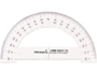 RAPPORTEUR LIDERPAPEL 180 DEGRS DEUX CHELLES OPPOSES 0 DEGRS 180 DEGRS BASE 14CM PLASTIQUE TRANSPARENT CONOMIQUE