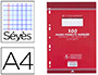 FEUILLET MOBILE CONQURANT SEPT A4 210X297MM 100 PAGES 90G SYS PERFOR COLORIS BLANC