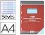 FEUILLET MOBILE CONQURANT SEPT A4 210X297MM 100 PAGES 80G SYS PERFOR COLORIS BLEU