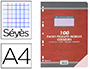 FEUILLET MOBILE CONQURANT SEPT A4 210X297MM 100 PAGES 80G SYS PERFOR COLORIS ROSE