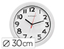 HORLOGE Q-CONNECT MURALE PLASTIQUE DESIGN ACTUEL NUMROS NOIRS FOND BLANC 1 PILE AA NON FOURNIE DIAMTRE 30CM BLANC