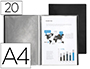 PROTGE-DOCUMENTS LIDERPAPEL POLYPROPYLNE COUVERTURE FLEXIBLE 20 POCHETTES FIXES A4 210X297MM NOIR OPAQUE