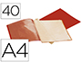 PROTGE-DOCUMENTS LIDERPAPEL POLYPROPYLNE COUVERTURE FLEXIBLE 40 POCHETTES FIXES A4 210X297MM ROUGE OPAQUE