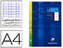 FEUILLET MOBILE CLAIREFONTAINE A4 210X297MM PAPIER VLIN VELOUT 100 PAGES 90G 5X5MM PERFOR COLORIS BLANC