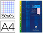 FEUILLET MOBILE CLAIREFONTAINE A4 210X297MM PAPIER VLIN VELOUT 100 PAGES 90G SYS PERFOR COLORIS ROSE