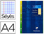 FEUILLET MOBILE CLAIREFONTAINE A4 210X297MM PAPIER VLIN VELOUT 100 PAGES 90G SYS PERFOR COLORIS JAUNE