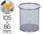 POT  CRAYONS Q-CONNECT MAILLE MTALLIQUE HAUTEUR 105MM DIAMTRE 86MM COLORIS ARGENT