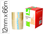 RUBAN ADHSIF Q-CONNECT CONOMIQUE RSISTANT TRANSPARENT 12MMX66M
