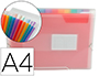 TRIEUR LIDERPAPEL SRIE SPECTRAFILE PP 700 MICRONS A4 210X297MM 13 COMPARTIMENTS COULEUR COLORIS FROSTY TRANSPARENT