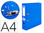 CLASSEUR LEVIER LIDERPAPEL A4 DOCUMENTA CARTON REMBORD 1,9MM DOS 75MM RADO MTALLIQUE COLORIS BLEU