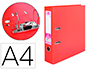 CLASSEUR LEVIER LIDERPAPEL A4 DOCUMENTA CARTON REMBORD 1,9MM DOS 75MM RADO MTALLIQUE COLORIS ROUGE