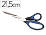 CISEAUX BUREAU Q-CONNECT SOFT ACIER INOXYDABLE 215MM ANNEAUX CAOUTCHOUC LARGES BLISTER DE SCURIT