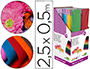 PAPIER CRPON CELLOPHANE LIDERPAPEL 50CMX2.50M PRSENTOIRE 80U COLORIS ASSORTIS