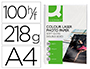 PAPIER PHOTO Q-CONNECT LASER SEMI GLAC BRILLANT A4 218G/M2 COMPATIBLE TOUTES IMPRIMANTES PAQUET 100 FEUILLES