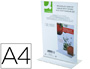 PORTE-VISUELS Q-CONNECT 02 FORME T 2 FACES PLEXIGLAS FORMAT A4 CARTES MENU RESTAURANTS FEUILLETS INFORMATIFS