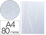 POCHETTE Q-CONNECT POLYPROPYLNE GRAIN 8/100E PERFORE ANTISTATIQUE A4 210X297MM BTE DE 100