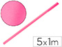 PAPIER KRAFT LIDERPAPEL 65G/M2 UNICOLORE ROSE ROULEAU 1X5M