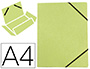 CHEMISE ELBA CARTE FORTE 4/10E250GR A4 210X297MM 3 RABATS LASTIQUE COLORIS ASSORTIS