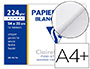PAPIER DESSIN CLAIREFONTAINE GRAIN LGER PRONONC SANS ACIDE BLANCHEUR NATURELLE 224G A4+ POCHETTE 12F