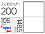 TIQUETTE ADHSIVE APLI AGIPA MULTI-USAGE 210X148.5MM TOUTE IMPRIMANTE BOTE 200 UNITS