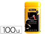 LINGETTE NETTOYANTE FELLOWES ECRAN TABLETTE PRE-IMPREGNEE  FIBRES BIODEGRADABLES         ANTISTATIQUE BOITE 100 UNITES