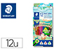 CRAYONS DE COULEUR STAEDTLER NORIS  187 TRIANGULAIRES EN   BOIS COLORIS ASSORTIS ETUI DE 12