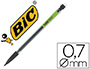 PORTE-MINE BIC MATIC CLASSIC 0.7MM EMBOUT GOMME CORPS TRANSPARENT INTRIEUR GRIS AGRAFE COLORE 3 MINES HB ORIGINAL