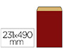 POCHETTE KRAFT VERG 60G 310X80X490MM COLORIS ROUGE