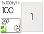 TIQUETTE ADHSIVE Q-CONNECT 210X297MM COINS ARRONDIS IMPRIMANTE JET D'ENCRE LASER COPIEUR BOTE 100 FEUILLES 100 UNITS